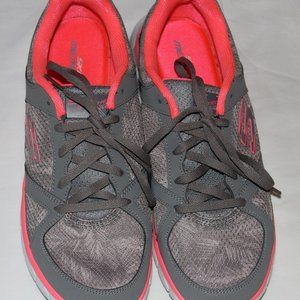 Skechers Flex Sole Training Womens 8.5 Grey Pink